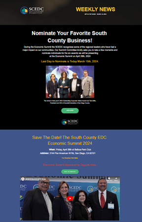 March 15th, SCEDC Newsletter