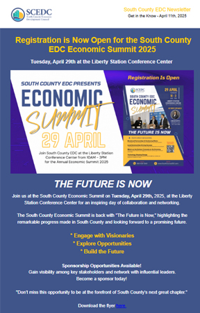April 11th, News for SCEDC, 2025 SCEDC NOV NEWS