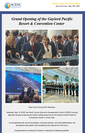 May 16th SCEDC Newsletter SCEDC