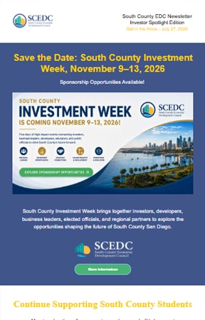 South County EDC News for July 27th, 2026 SCEDC